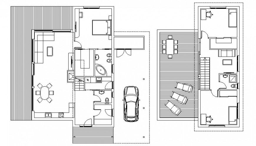 Housing blocks details work plan drawing 2d view in autocad