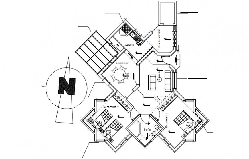 Housing blocks drawing details 2d view layout floor plan dwg file