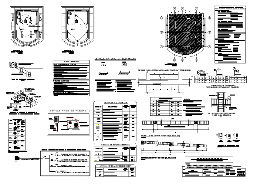 Housing building section, elevation and plan view 2d view CAD structure Autocad file