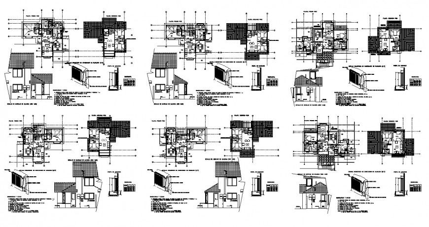 Housing Building structure plan and elevation 2d view layout file in autocad format
