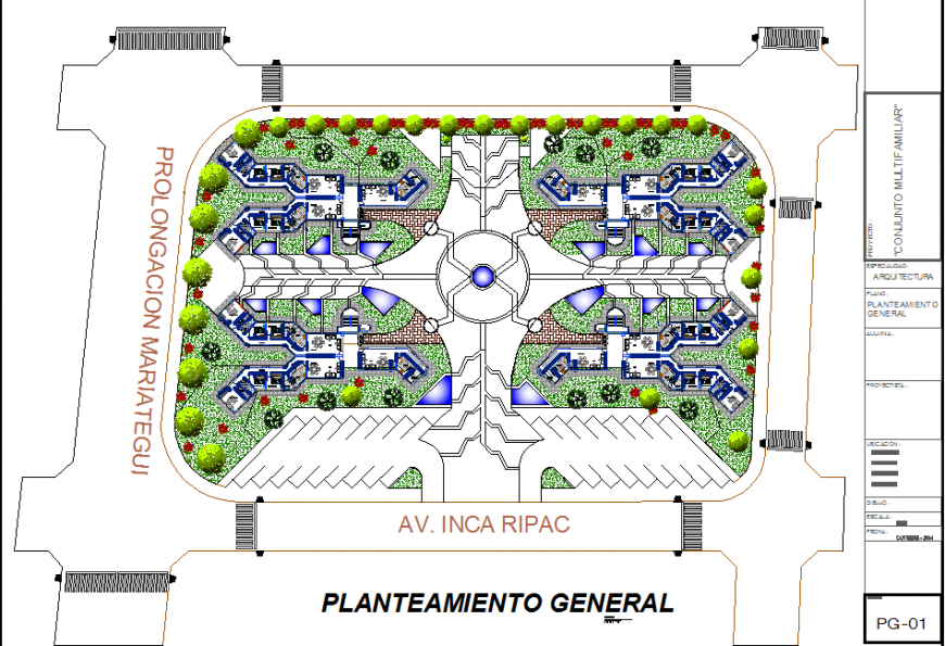 housing colony site plan detail drawing in dwg file.