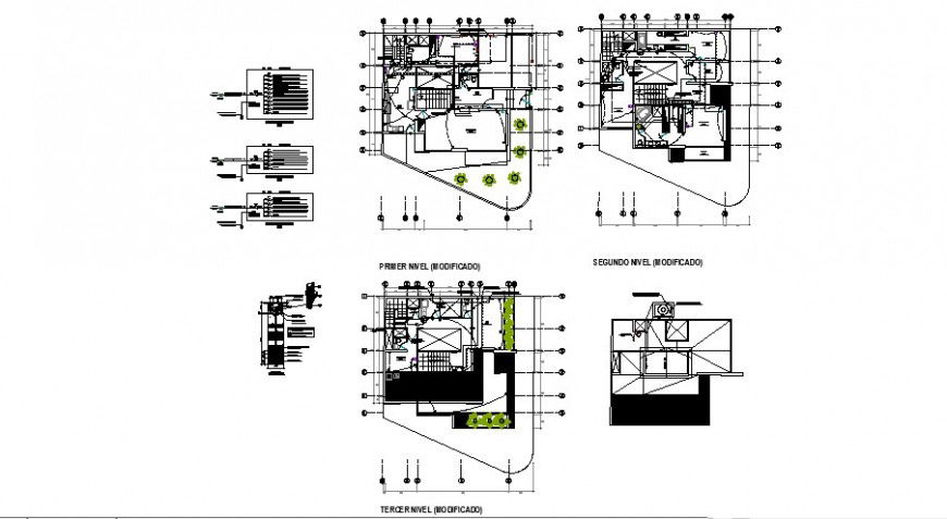Housing drawing with electrical installation details in autocad