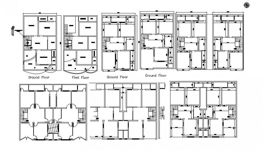 Housing floor plan drawings details 2d view autocad file