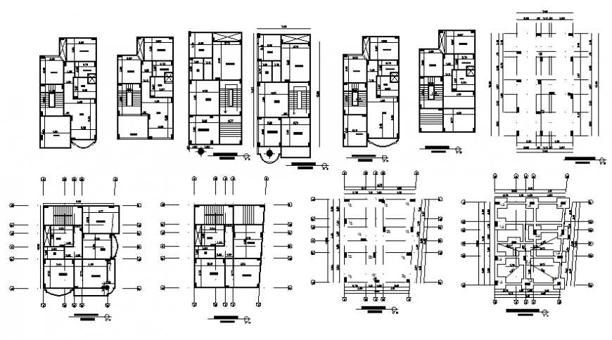 Housing line plan autocad file