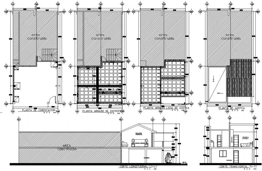 Housing permit plan detail drawing in dwg AutoCAD file.