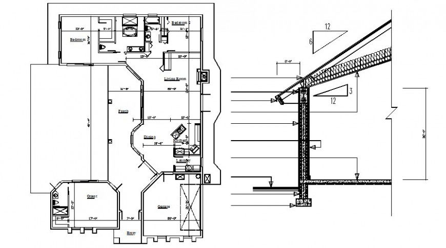 Housing plan details work plan 2d drawing autocad software