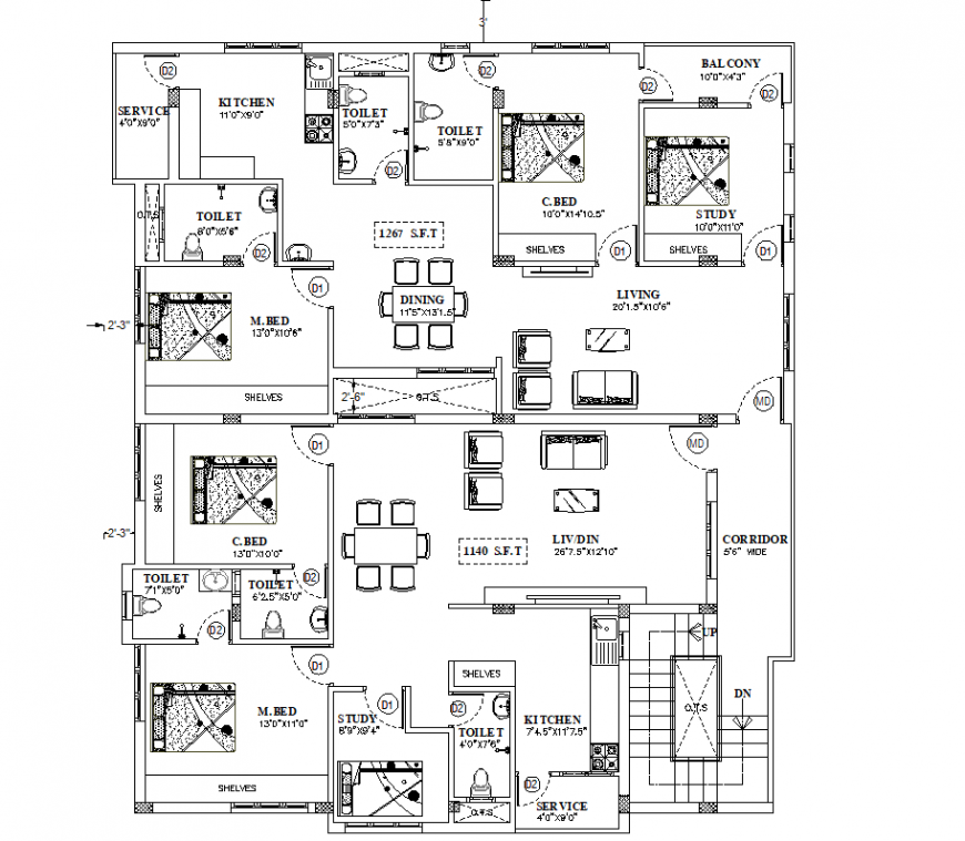 Housing planning autocad file