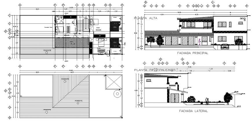 Housing project plan and detail drawing in dwg AutoCAD file.