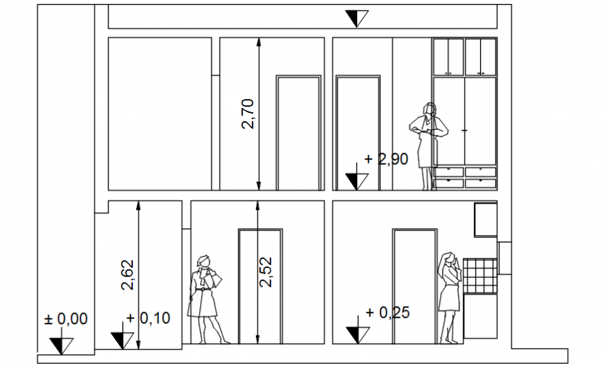 Housing project section A-A cad file