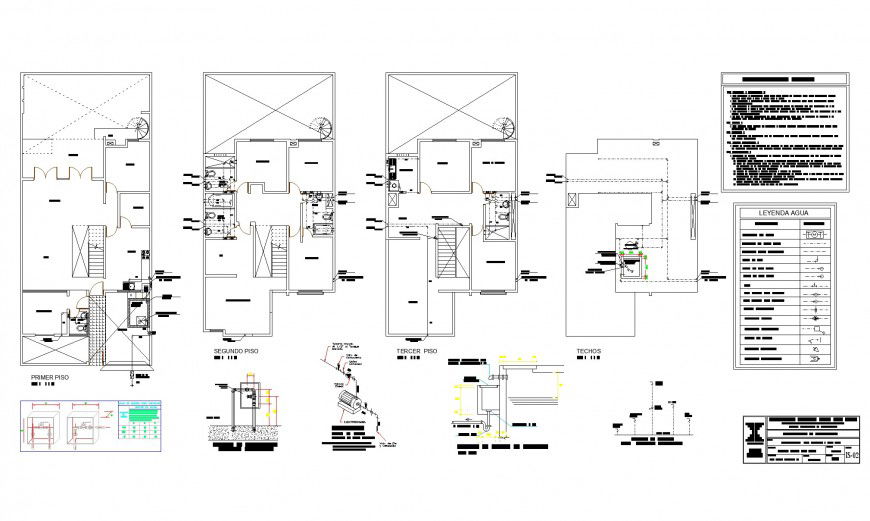 Housing sanitary facilities plan detail dwg file