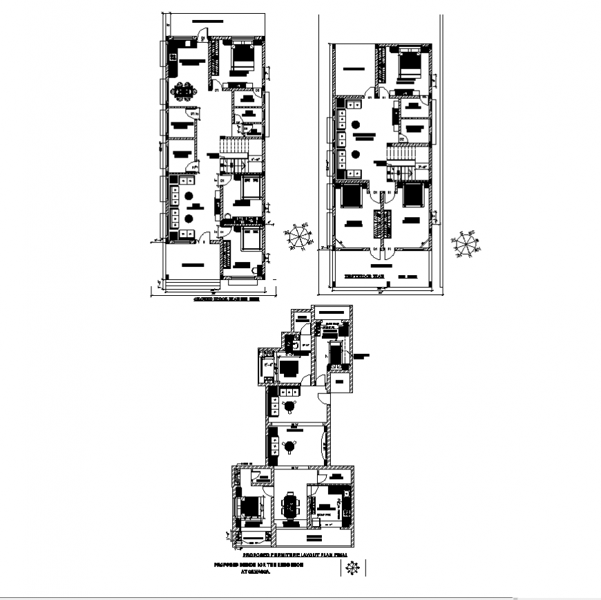 Housing structure detail elevation 2d view autocad file