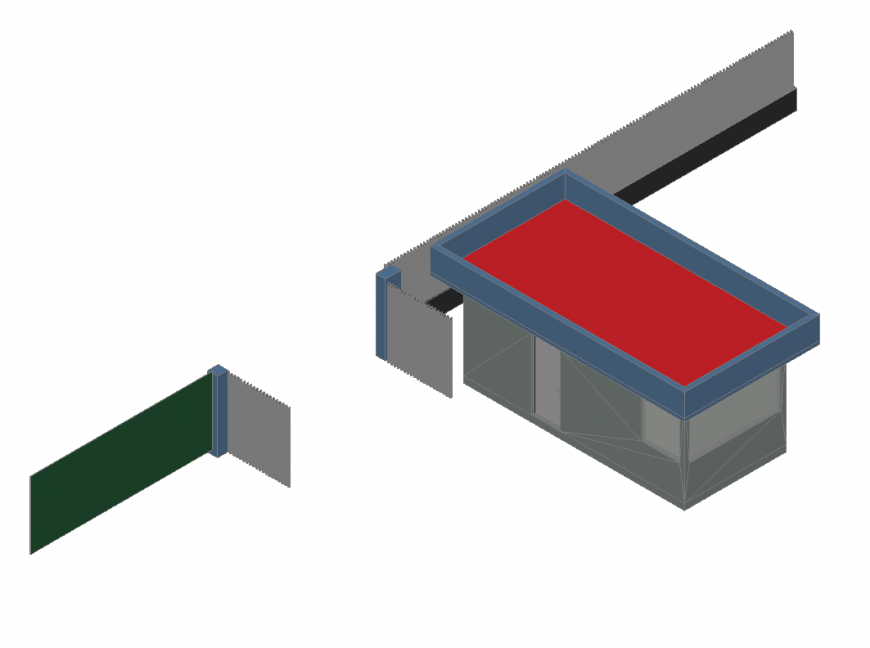 Housing structure detail elevation 3d model layout autocad file
