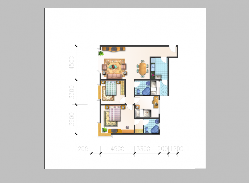 Housing structure detail elevation 3d model layout PSD file