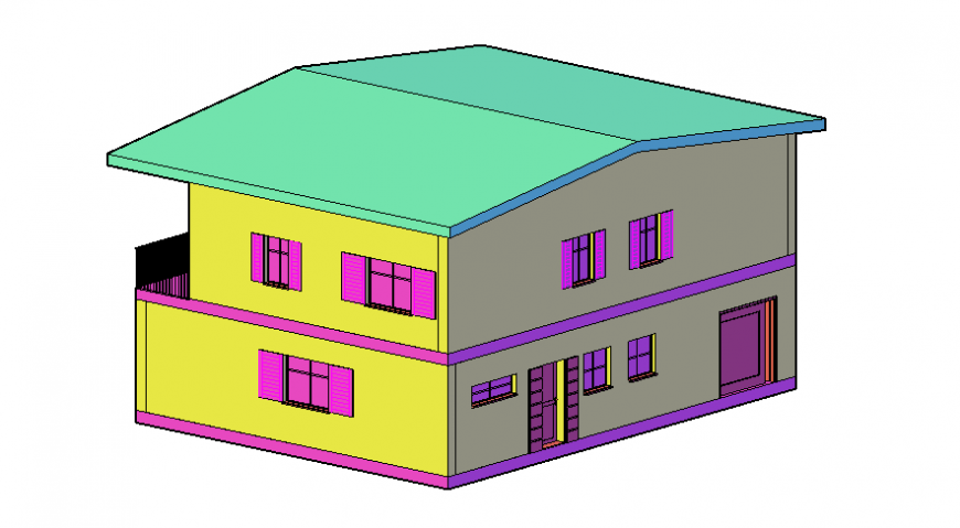 Housing units drawings detail 3d model autocad software file