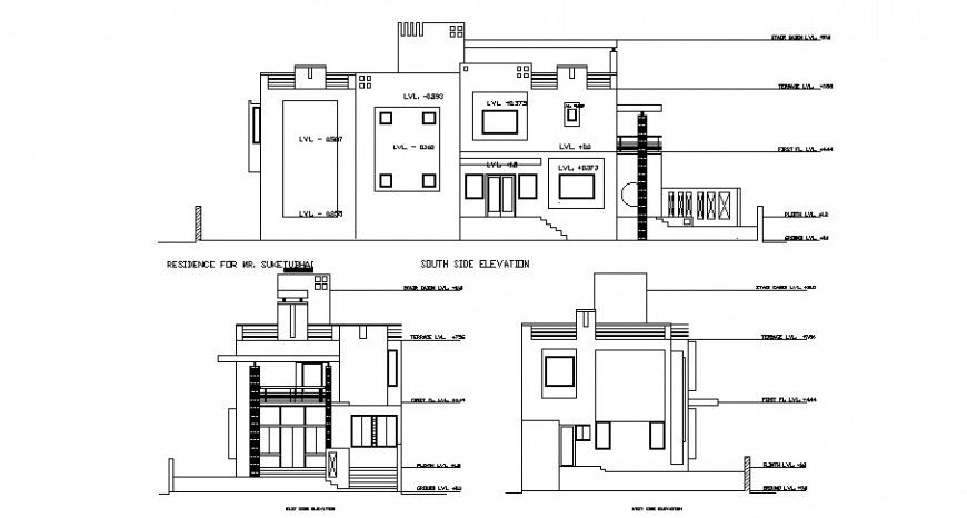 Housings details elevation drawings 2d view autocad software file