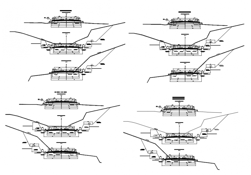 Huaylacucho bridge typical section constructive details dwg file