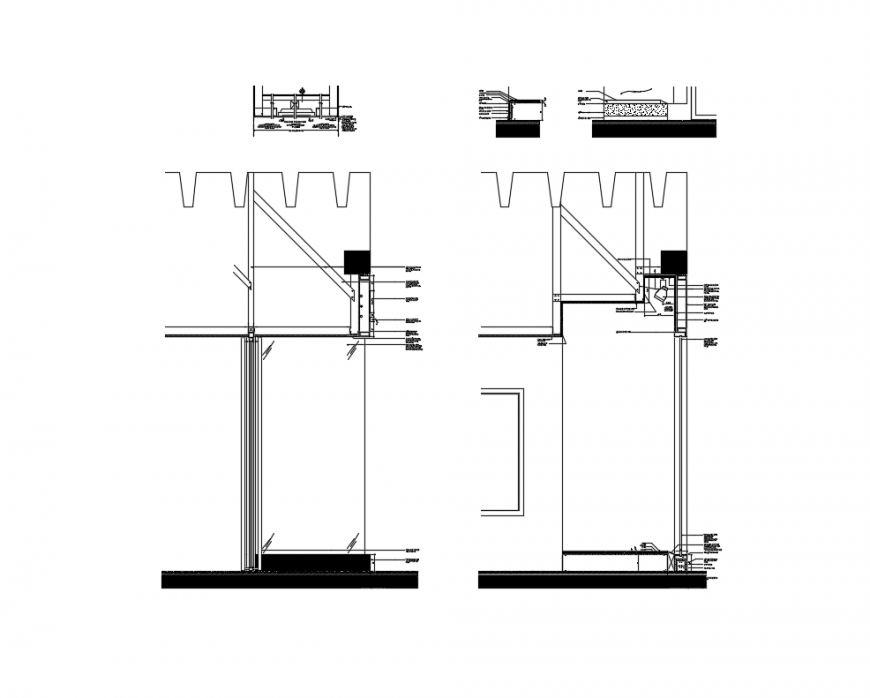 Hugo oboss construction and door installation with constructive details dwg file