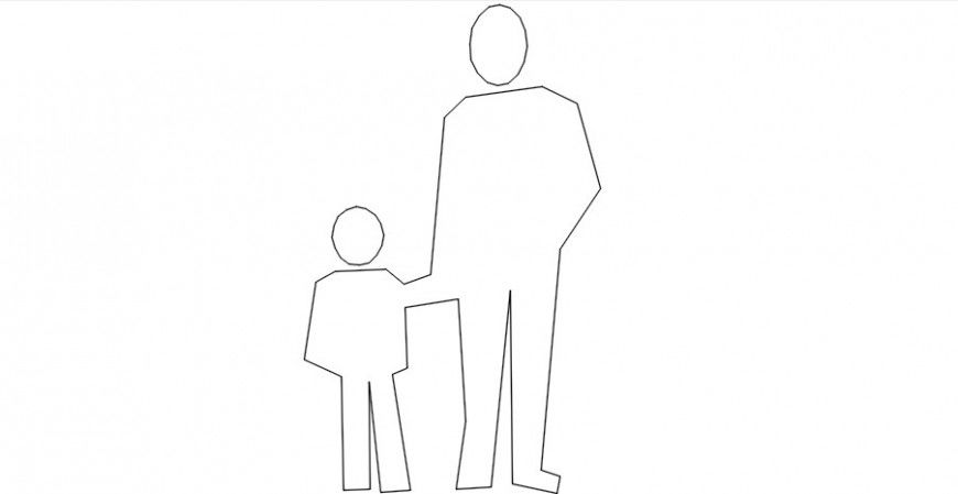 Human cad block file