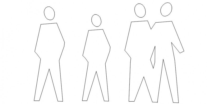 Human cad blocks detail 2d