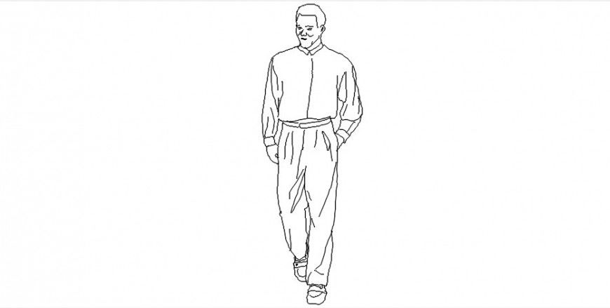 Human figure details of a man block