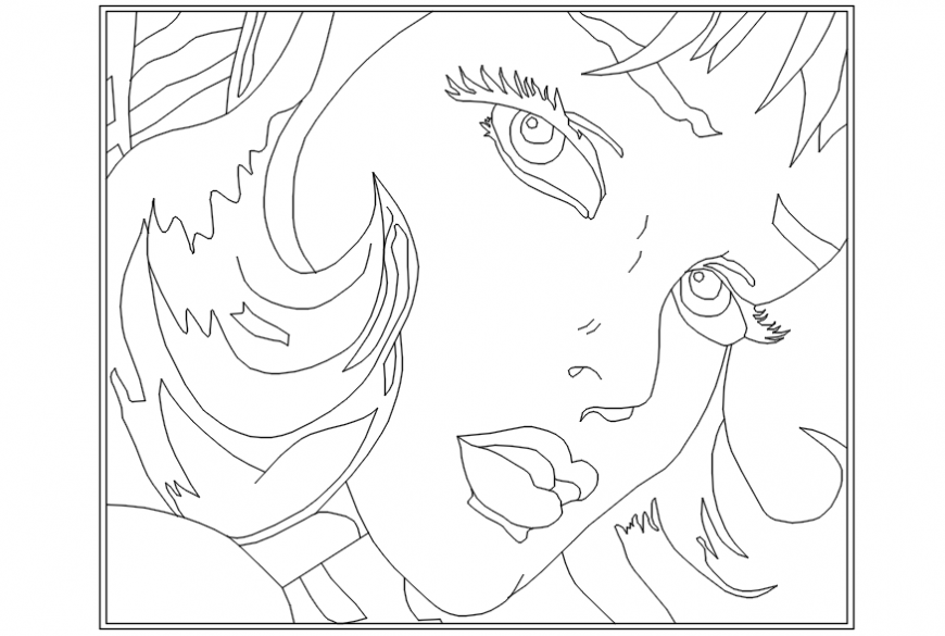 Human picture frame block in AutoCAD file