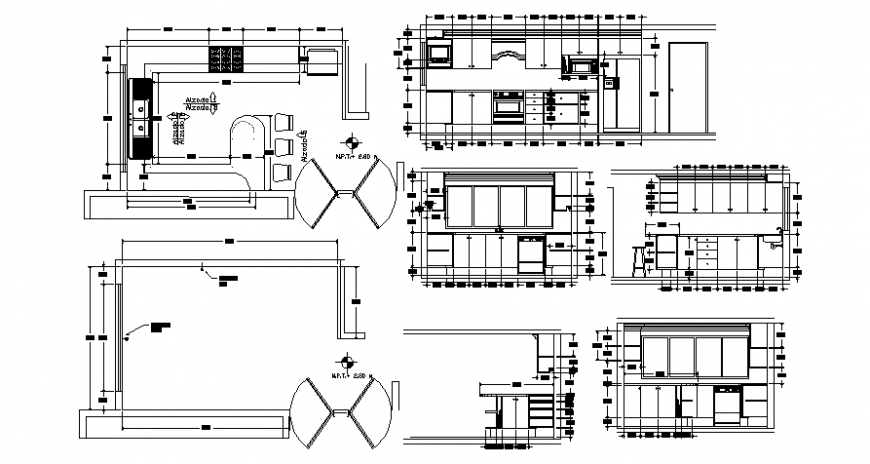 Hutch of kitchen elevation files