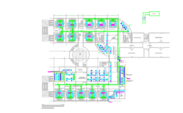 HVAC Layout Plan DWG File with Ducting and Ventilation Design