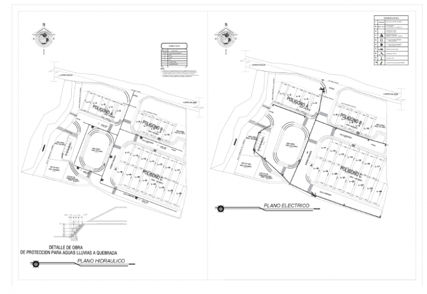 Hydraulic & Electric installation layout design drawing of 2BHK house society design drawing