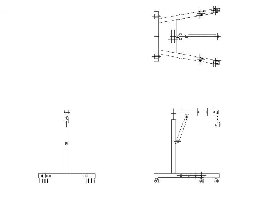 Hydraulic boom crane layout file
