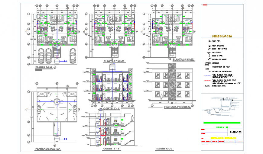 Hydraulic installation design of Housing Complex design drawing