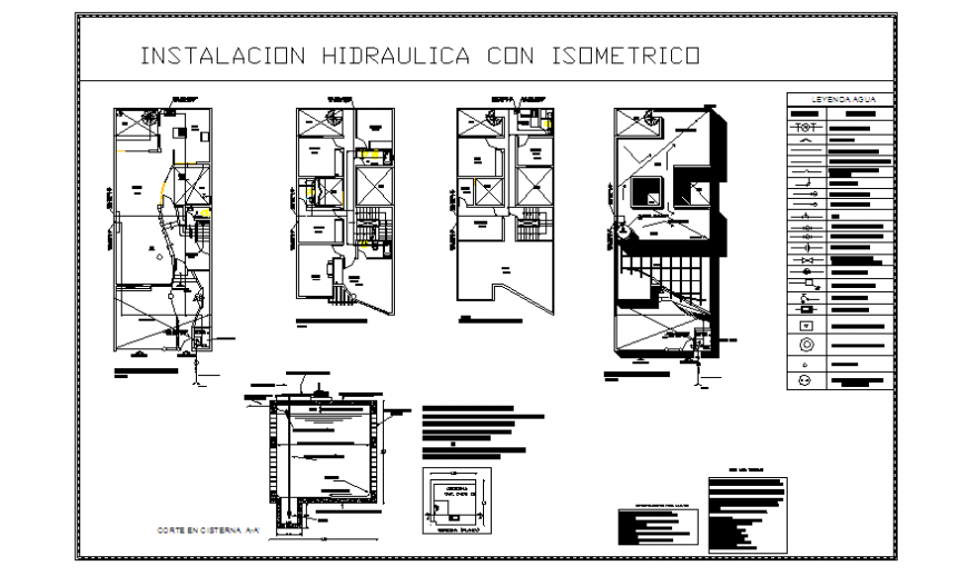 Hydraulic installation design of unifamiliary housing in housing