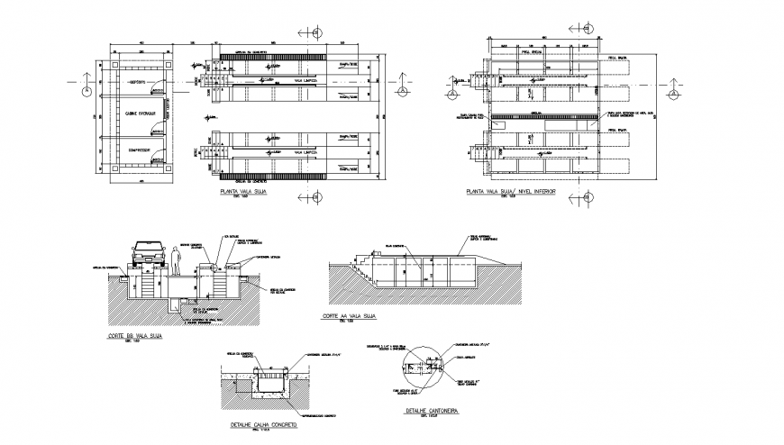Hydraulic parking system detail drawing in dwg AutoCAD file.