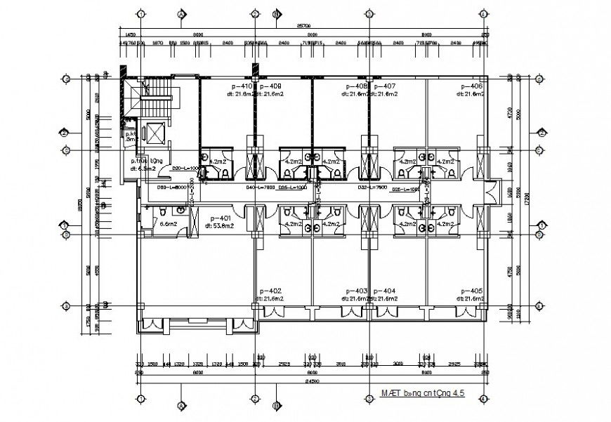 Hydraulic plan of washing area of building in autocad file