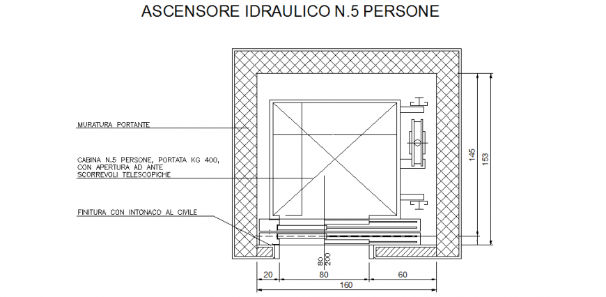 Hydraulic system for lift design dwg file