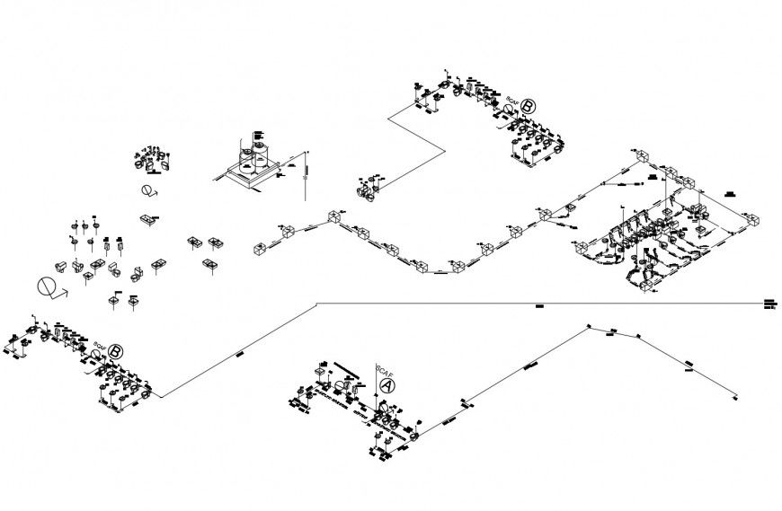 Hydraulic water system and irrigation system cad drawing details dwg file