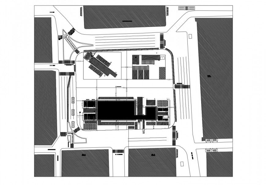 Ice rink Zocalo processing plant architecture layout plan drawing details dwg file