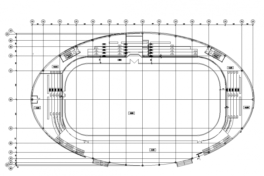 Ice skating ground detail elevation layout 2d view plan dwg file