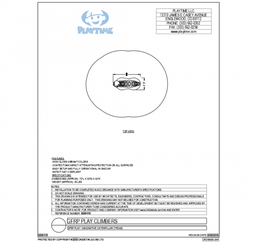 Imaginative caterpillar insect top view cad block design dwg file