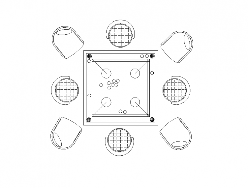 Indoor game carom board detail elevation layout 2d view autocad file