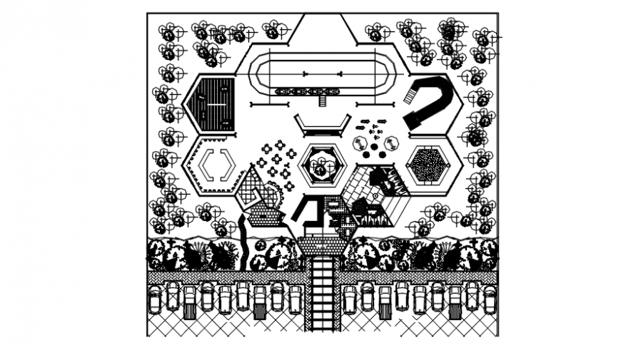 Indoor sport activity Centre plan in auto cad file
