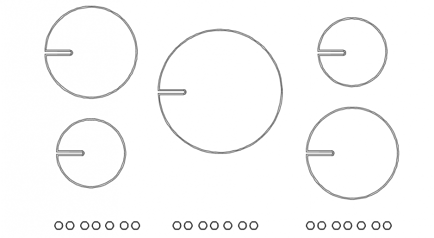 Induction hob plan view model
