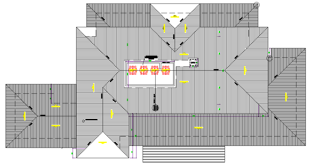 industrial building roof planning structure design with dwg file