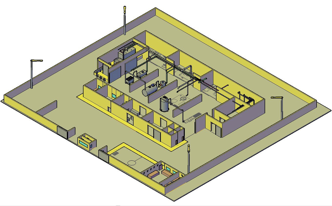 industrial plant layout 3d design