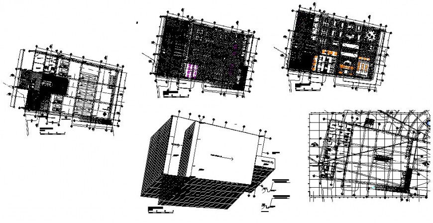 Industrial anchor store plant floor plan cad drawing details dwg file