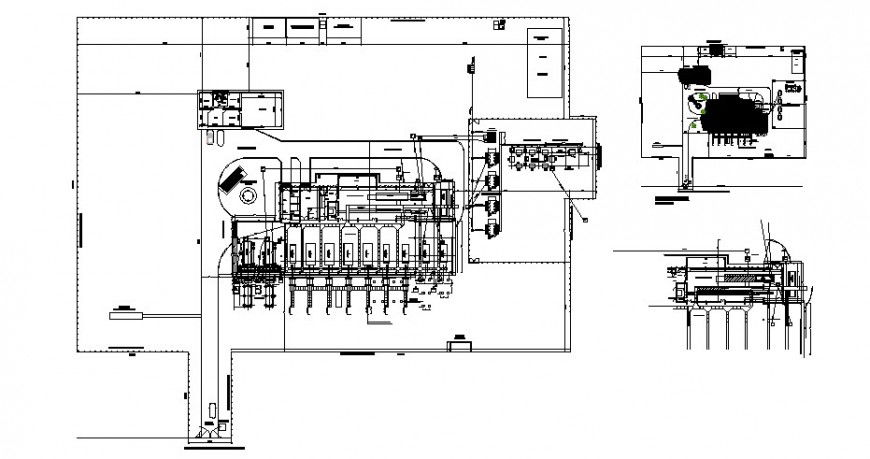 Industrial building units detail working plan drawing in autocad format