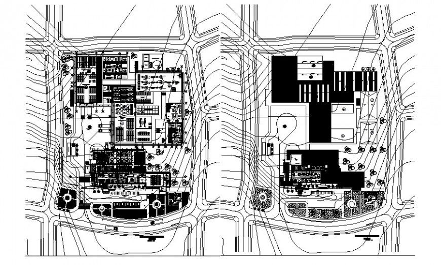 Industrial building units plan drawings 2d view work plan AutoCAD file