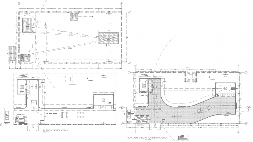 Industrial estate godown detail drawing in dwg file.