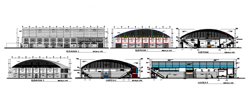 Industrial factory working drawing in dwg file.