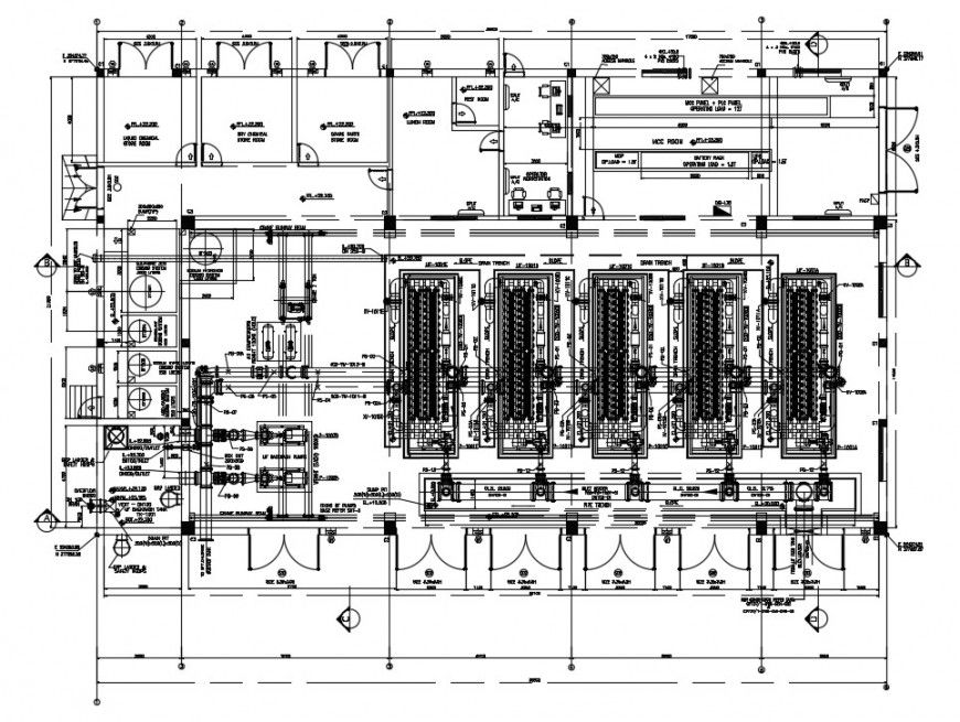 Industrial layout plan cad file