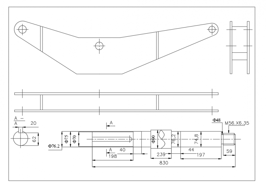 Industrial Machinery Part design & cutting detail